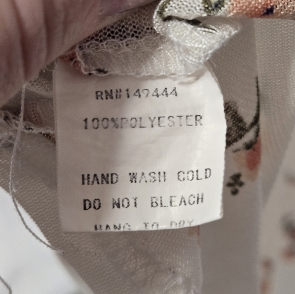 Sirenlily Maternity Floral Tunic Blouse Long Sleeve Drawstring Waist Size Large - Picture 5 of 5